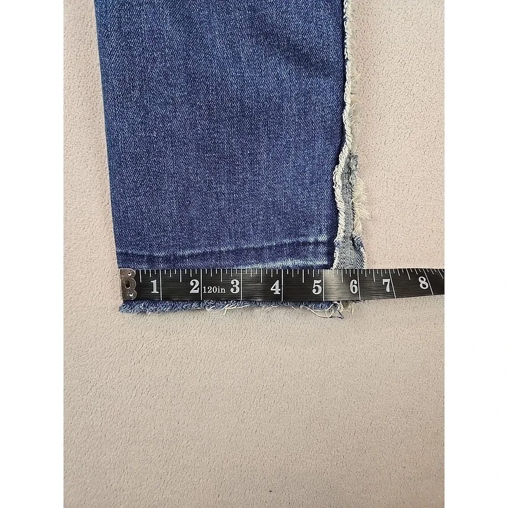 Joe's Jeans Size 8 Girls‎ Distressed Frayed Side Seam Blue Denim Jeans